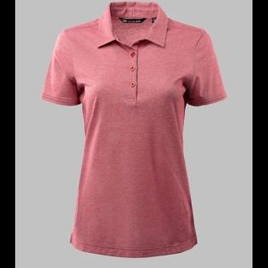 Travis Mathew She Classy Polo M Heather Cardinal NWT